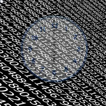 Sequences of digits stream background Illustrazione stock