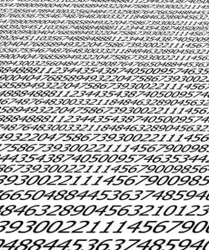 Sequences of digits stream background Illustrazione stock
