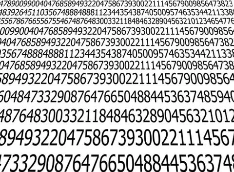 Sequences of digits stream background Illustrazione stock