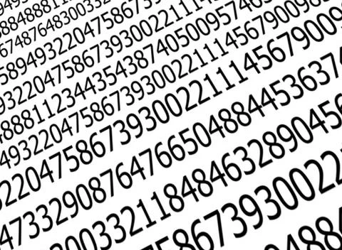 Sequences of digits stream background Illustrazione stock