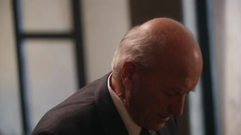 Sequences of a father and son react to bad news, USA, 1930s - Reenactment Stock Footage 236084477