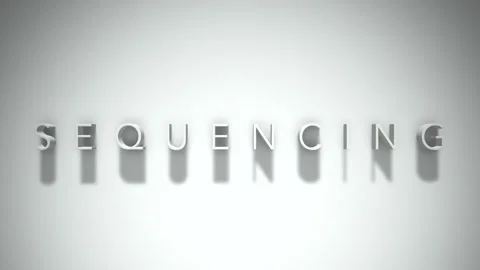 Sequencing 3D title animation with shadows on a white background Stock Footage 297389613