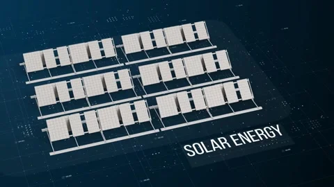 Sequential animation of solar energy systems Stock Footage 133831166