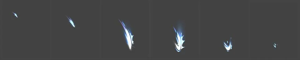 Sequential attack effect with animation frames Illustrazione stock