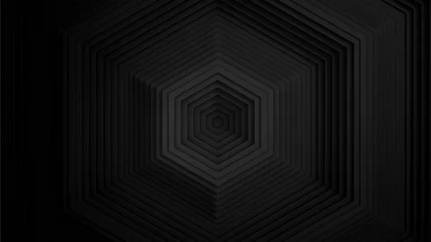 Sequential movement of the black hexagon rings. The concept of wave and motion.  Stock Footage 157022933