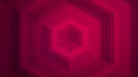 Sequential movement of the crimson hexagon rings. The concept of wave and motion Stock Footage 157022983