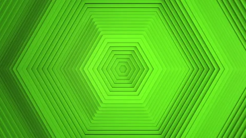 Sequential movement of the green hexagon rings. The concept of wave and motion.  Stock Footage 157018523