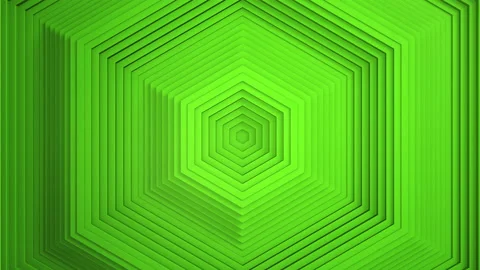 Sequential movement of the green hexagon rings. The concept of wave and motion.  Stock Footage 157020820