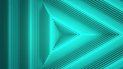Sequential movement of the turquoise triangle rings. The concept of wave and mot Stock Footage 157019963