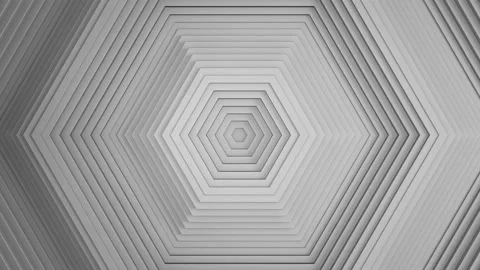 Sequential movement of the white hexagon rings. The concept of wave and motion.  Stock Footage 157022339