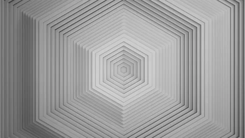 Sequential movement of the white hexagon rings. The concept of wave and motion.  Video stock 157023055