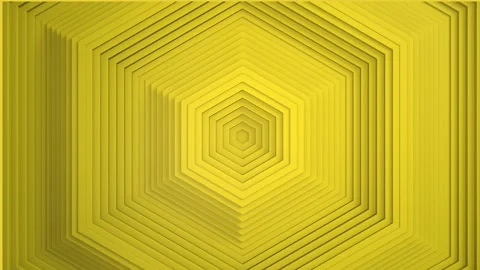 Sequential movement of the yellow hexagon rings. The concept of wave and motion. Stock Footage 157016457