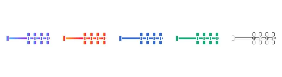 Sequential Process Timeline Icons Illustrazione stock