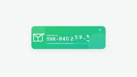 Sequential Tracking Number Digital Display with Green and Teal Gradient Icon Stock Footage 346202344