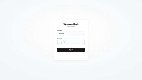 Sequential user login form interface with success message 4K Video stock 338328470