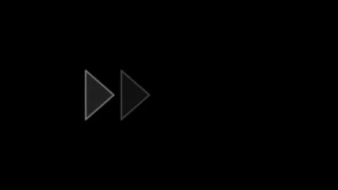 Sequential White Arrow Animation on Black Background Stock Footage 342211280