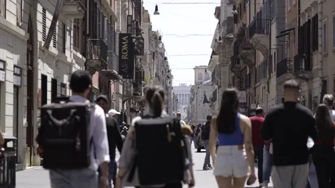 Sequenza 01 1 Via del Corso Stock Footage 310513875