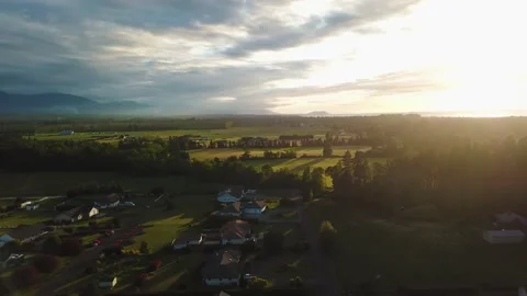 Sequim 3 | Olympic National Park | Peninsula | Sunset | 4K Drone Footage Stock Footage 209425220