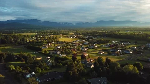 Sequim 4 | Olympic National Park | Peninsula | Sunset | 4K Drone Footage 動画素材 209402703