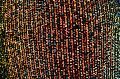 Sequin abstract sequence fabric  Textile Glitter Background. Stock Illustration