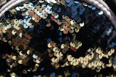 Sequin abstract sequence fabric  Textile Glitter Background. Stock Photos