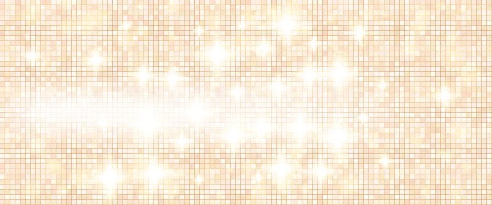 Sequin background in soft beige sparkle for wedding card. Ivory disco sequin Stock Illustration