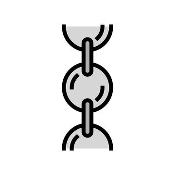 Sequin chain color icon vector illustration Stock Illustration