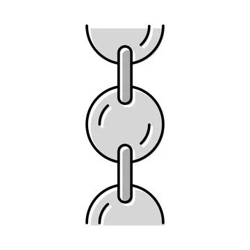 Sequin chain color icon vector illustration Stock Illustration