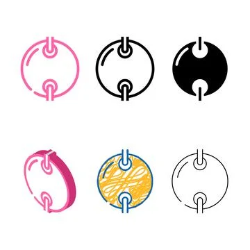 Sequin chain color icon vector series Stock Illustration
