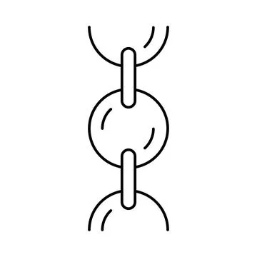 Sequin chain line icon vector illustration Stock Illustration