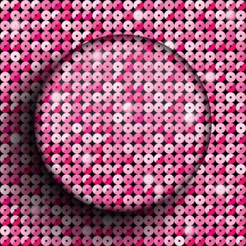Sequin circle. Pink sequin background. Eps 10. Stock Illustration