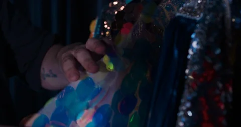 Sequin drag costumes Stock Footage 129795905