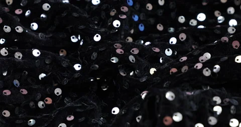 Sequin fabric background. Sequin cloth waves background texture. Stock Footage 237438597