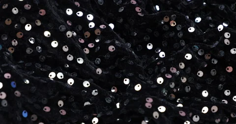 Sequin fabric background. Sequin cloth waves background texture. Stock Footage 237438606