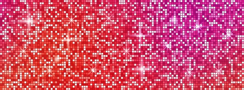 Sequin mosaic texture. Disco ball bg. Retro party seamless pattern. Stock Illustration
