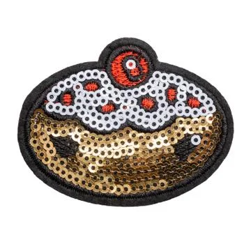 Sequin patch isolated on white Stock Photos