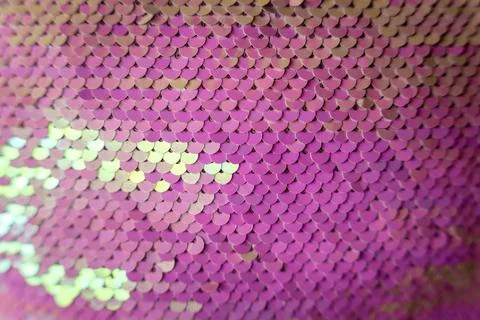 Sequin pattern texture, pink and green shiny bg Stock Photos