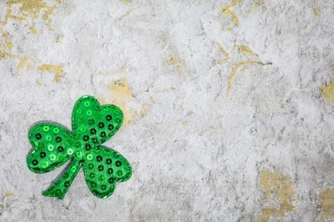 Sequin shamrock background (2) Stock Photos