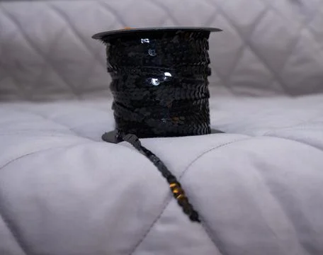 Sequin tape roll Stock Photos
