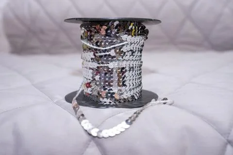 Sequin tape roll Stock Photos