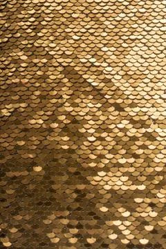 Sequins background. Background with shiny sequins on fabric.  Stock Photos
