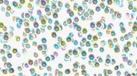Sequins background. Holographic sequin. 3d rainbow rhinestones. Embroidery. Stock-Illustration