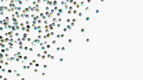 Sequins background. Holographic sequin. 3d rainbow rhinestones. Embroidery. Stock Illustration