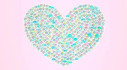 Sequins background. Holographic sequin. 3d rainbow rhinestones. Embroidery. Stock-Illustration