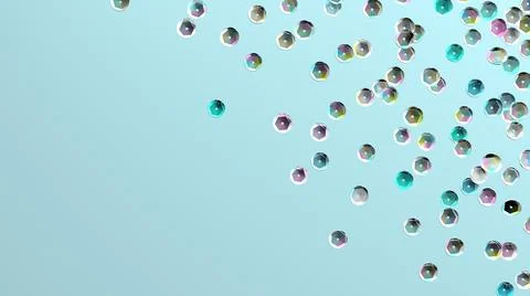 Sequins background. Holographic sequin. 3d rainbow rhinestones. Embroidery. Stock-Illustration