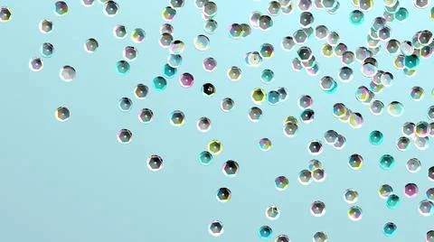 Sequins background. Holographic sequin. 3d rainbow rhinestones. Embroidery. Stock-Illustration