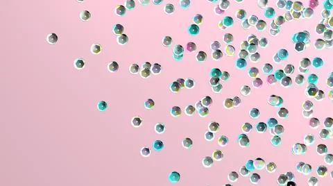 Sequins background. Holographic sequin. 3d rainbow rhinestones. Embroidery. Stock-Illustration