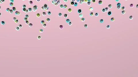 Sequins background. Holographic sequin. 3d rainbow rhinestones. Embroidery. Stock-Illustration