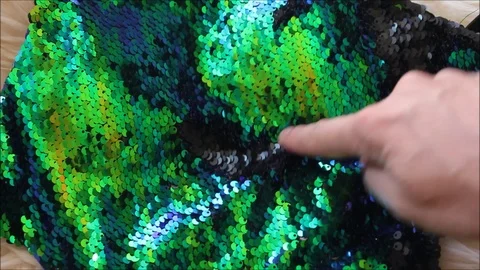 Sequins close-up Stock Footage 91915209