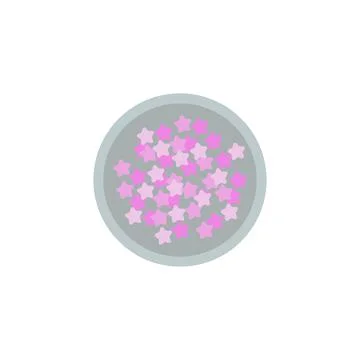 Sequins for manicure glitter vector isolated icon Stock Illustration
